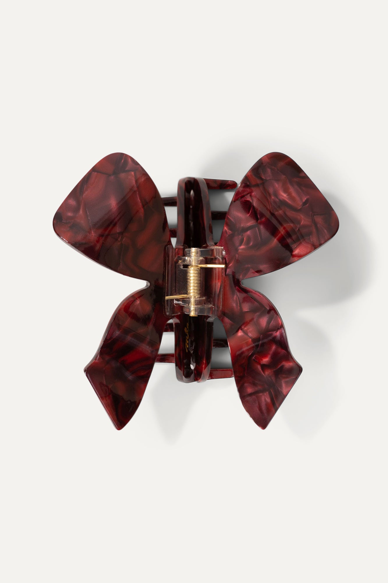 MLE Bow Hair Claw in Burgundy