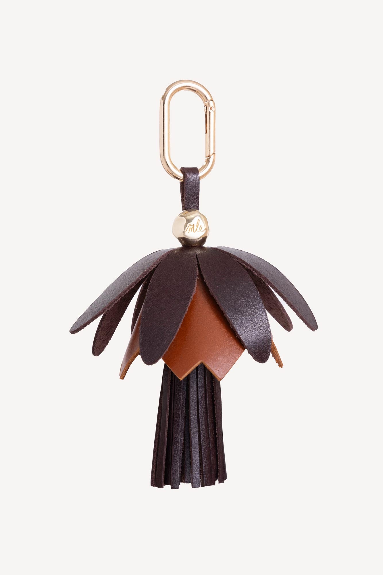 MLE Double Flower Leather Bag Charm
