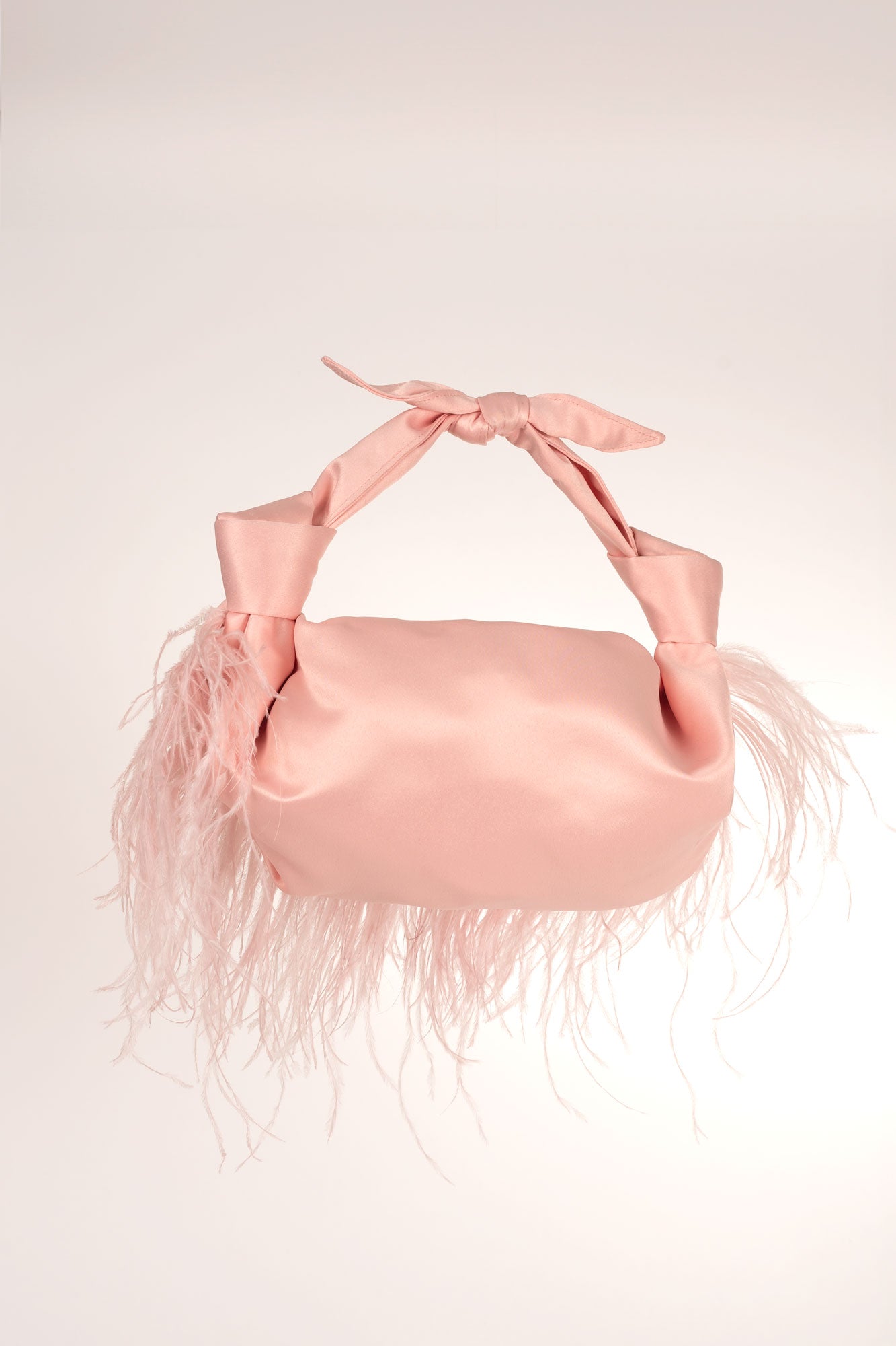 Feathered Nodo Mini Clutch in Pink – MLE