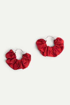 Scrunchie Earrings in Cherry