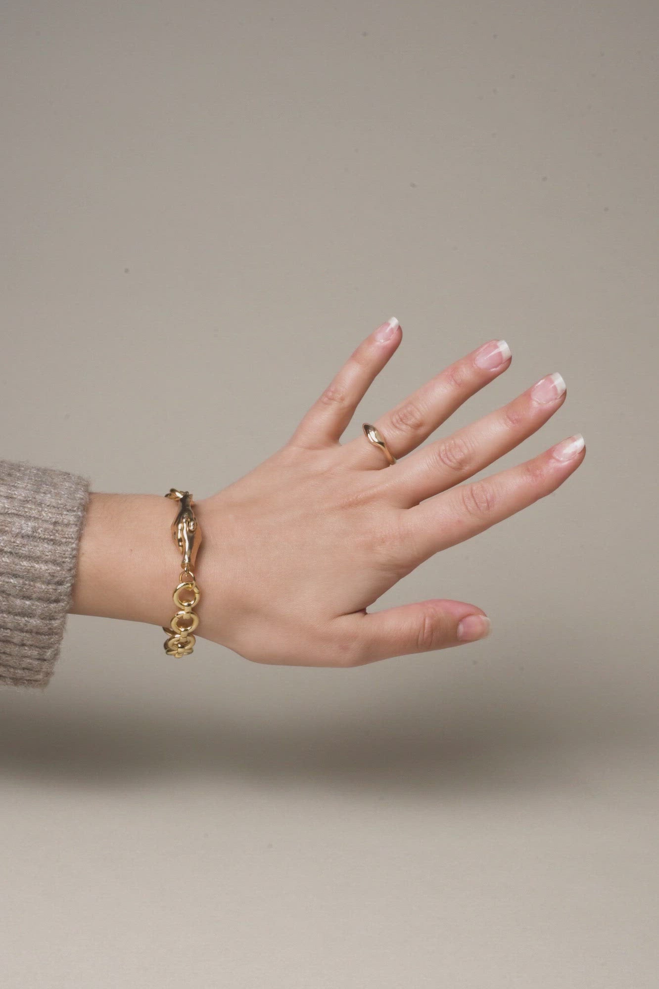 MLE Gentlewoman's Agreement® Handshake Bracelet in Gold